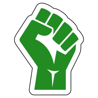 Raised Fist Sticker (Green)